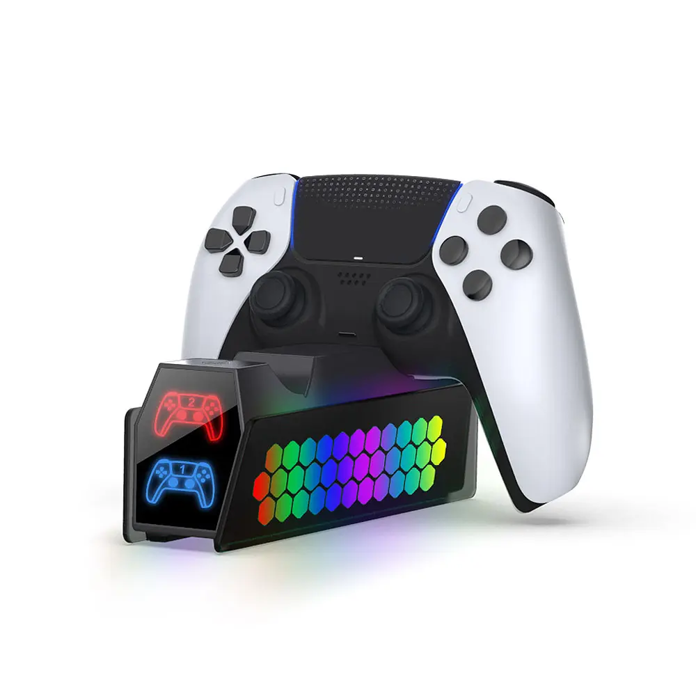 پایه شارژر دسته ps5 دابی – RGB دار