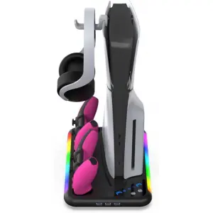 صفحه اصلی پایه فن و شارژر RGB Ps5 Dobe 3557