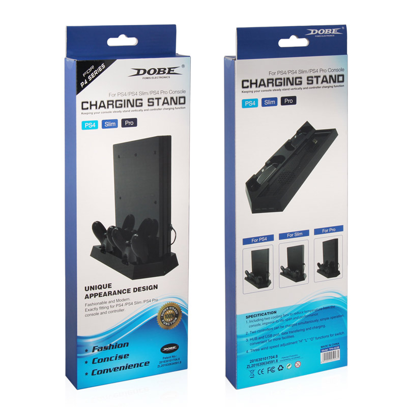 ps4 fan base and charger - black