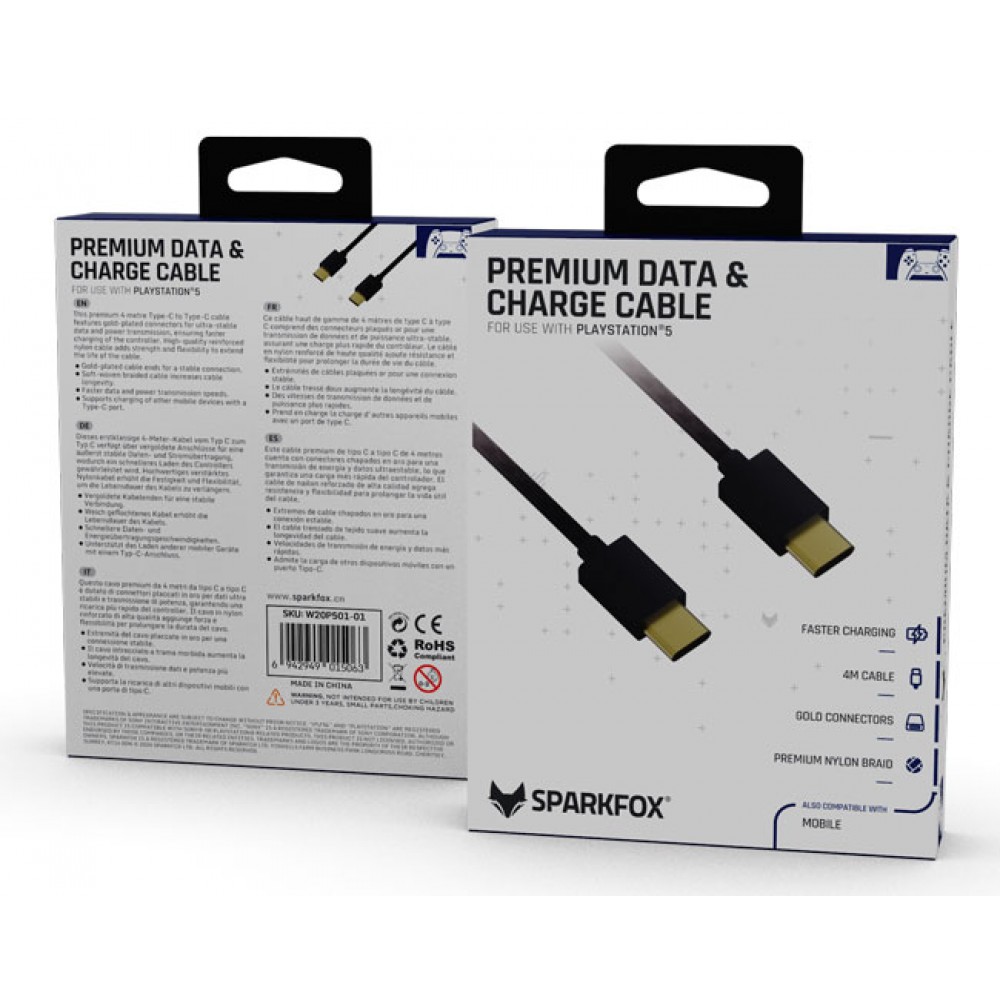 Original 4 meter Type C charger cable - Spark Fox brand