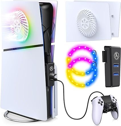 Faceplate with RGB ps5 slim - white