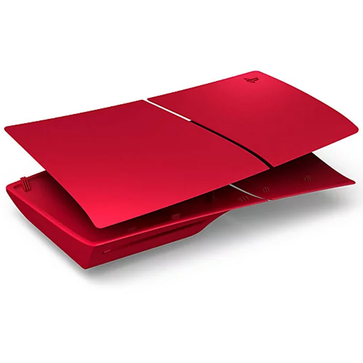 ps5 slim face plate metallic red disk holder