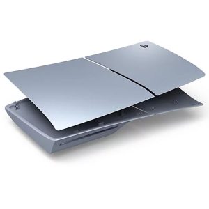 ps5 slim faceplate silver metallic disc holder