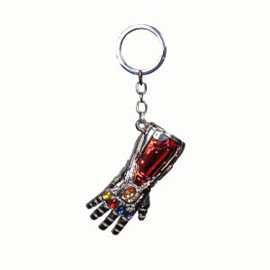 Original key chain - Ironman design, silver, red