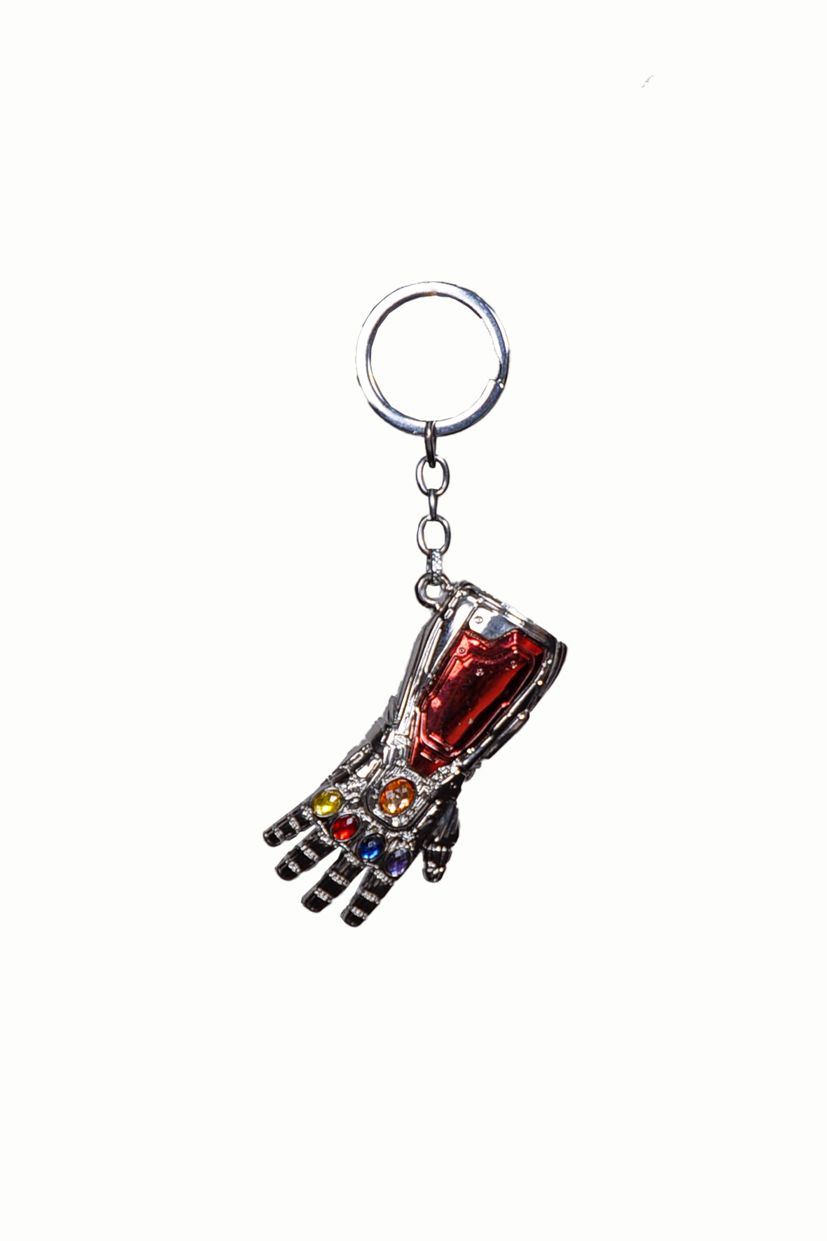 Original key chain - Ironman design, silver, red