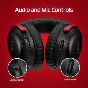 HyperX Cloud3Wireless Headset – Red Black