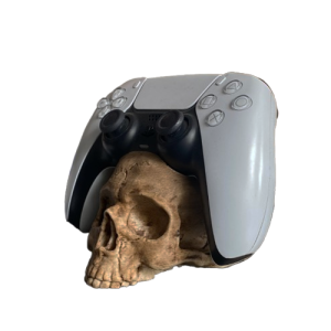 skeleton head controller stand khaki