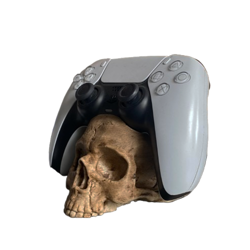 skeleton head controller stand khaki