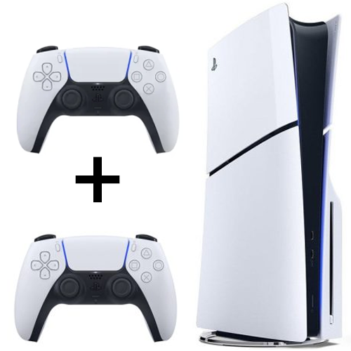Playstation 5 slim model - disk drive - 2 controller