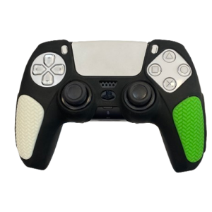 ps5 dual sense controller cover anti skid black green