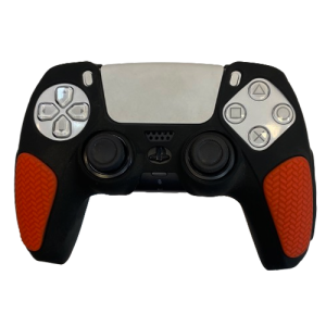 ps5 dual sense controller cover anti skid black red