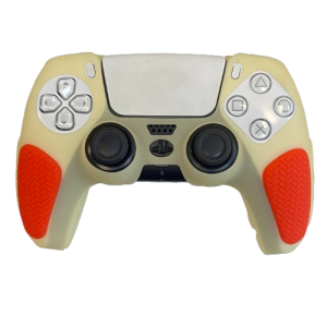 ps5 dual sense controller cover anti skid white red