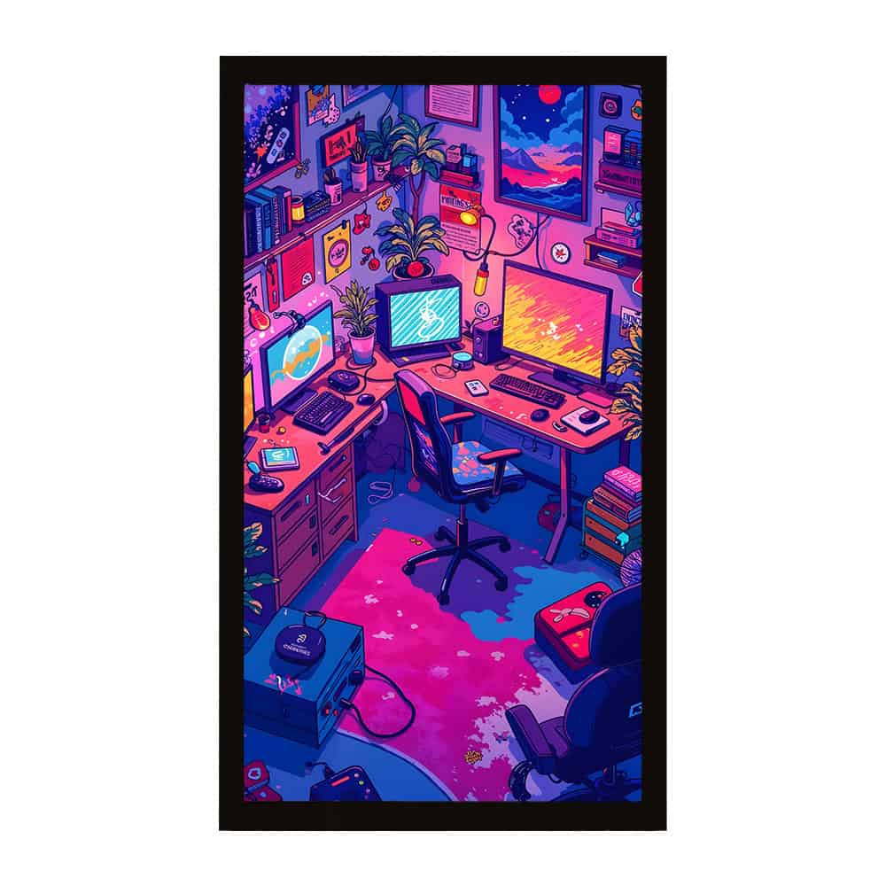 تابلو  گیمینگ مخمل 35x65 طرح - Gaming