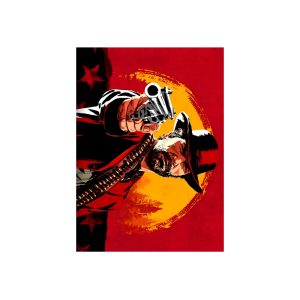 تابلو متال پوستر a4 - طرح Red Dead