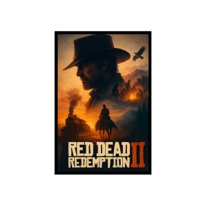 تابلو مخمل 60x40 طرح - Red Dead2